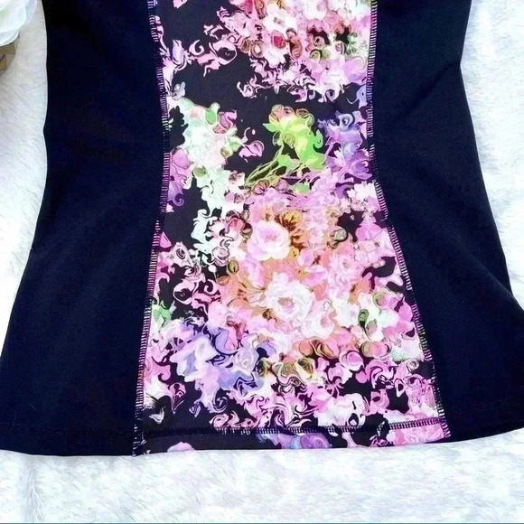 Cynthia Rowley Black Floral Athletic Tank Top - Picture 10 of 13